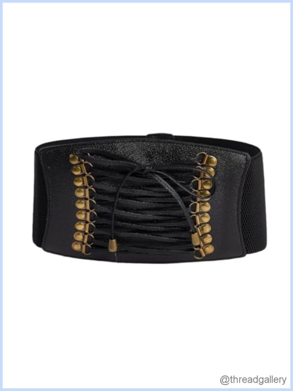 Mealah Renaissance Elastic Corset Waist Belt Women Vintage Lace-up Waspie